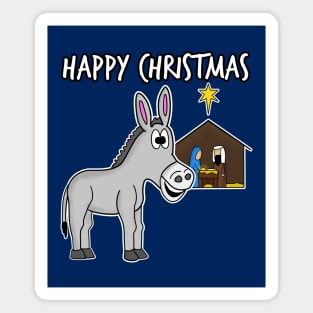 Christmas Donkey Nativity Carols Christian Church Humor Magnet